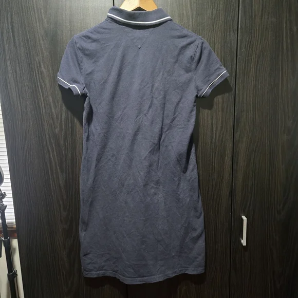 Tommy Hilfiger Dark Blue Polo Dress Preppy Casual Size Small - Picture 3 of 9